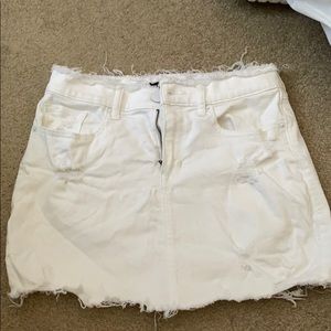 Express white Jean mini skirt